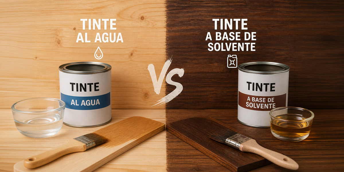 Tinte para madera al agua vs tinte a base de solvente